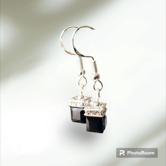925 Silver & Austrian Crystal Earrings - Picture 2 of 4